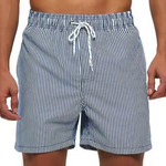 Men’s Striped Drawstring Swimming Trunks