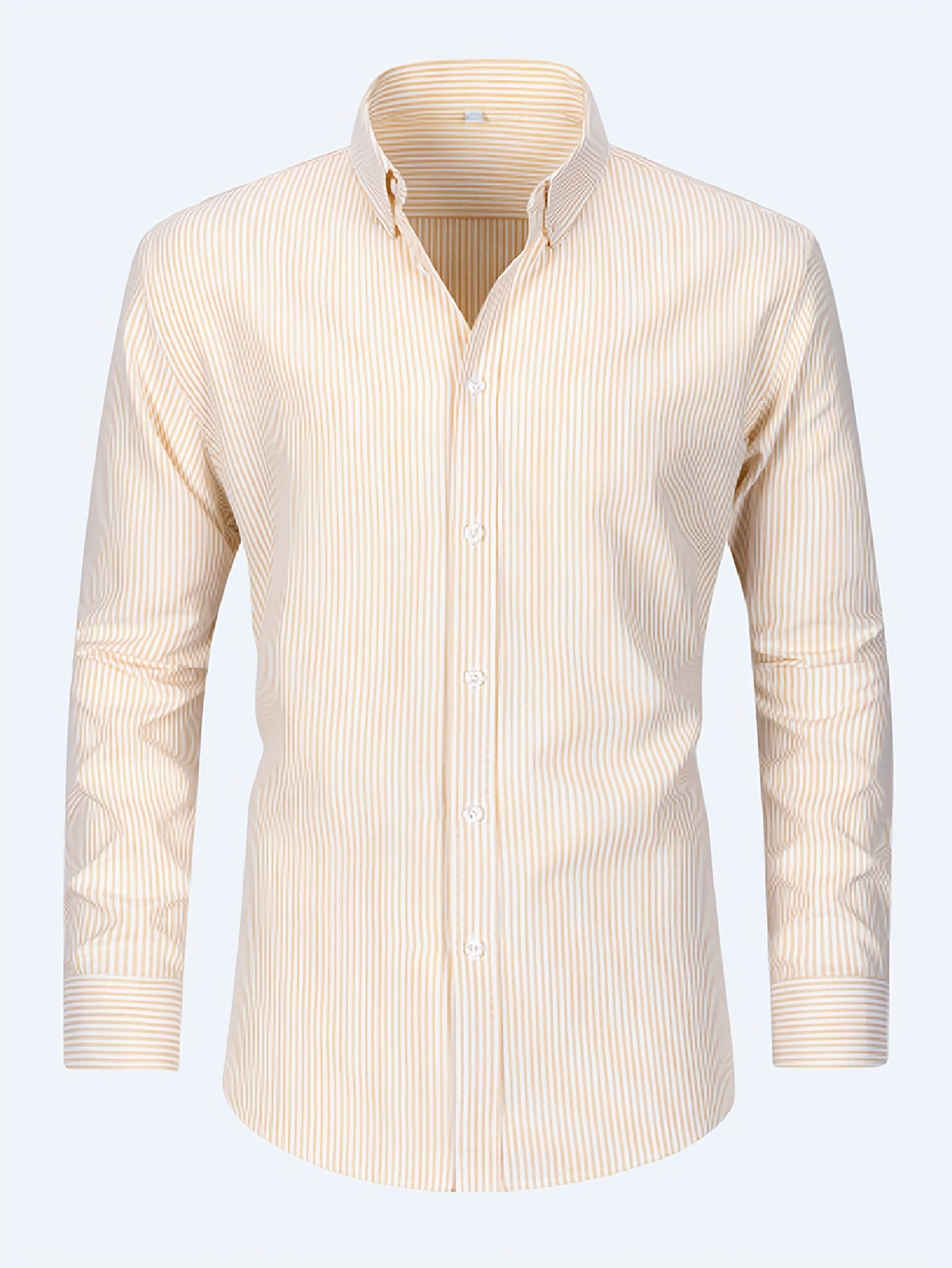 Men's Striped Long Sleeve Button Down Shirt