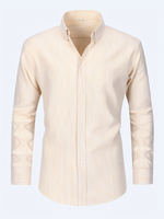 Men's Striped Long Sleeve Button Down Shirt