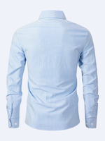 Men's Striped Long Sleeve Button Down Shirt