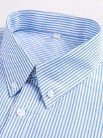Men's Striped Long Sleeve Button Down Shirt