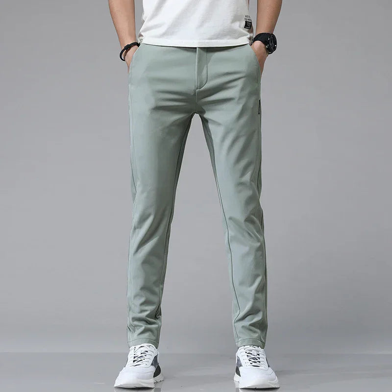 Men's Tapered-Cut Slim Fit Side-Pocket Pants