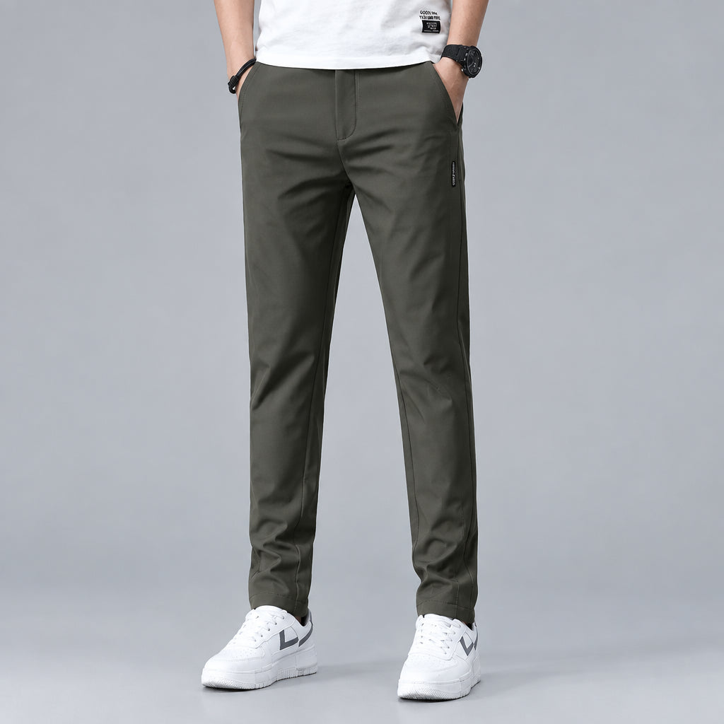 Men's Tapered-Cut Slim Fit Side-Pocket Pants