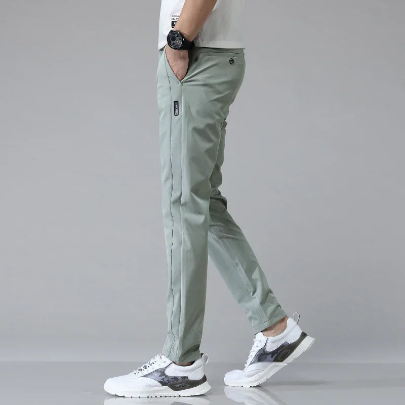 Men's Tapered-Cut Slim Fit Side-Pocket Pants