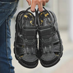 Men's Textured Straps Closed-Toe Fisherman Sandals