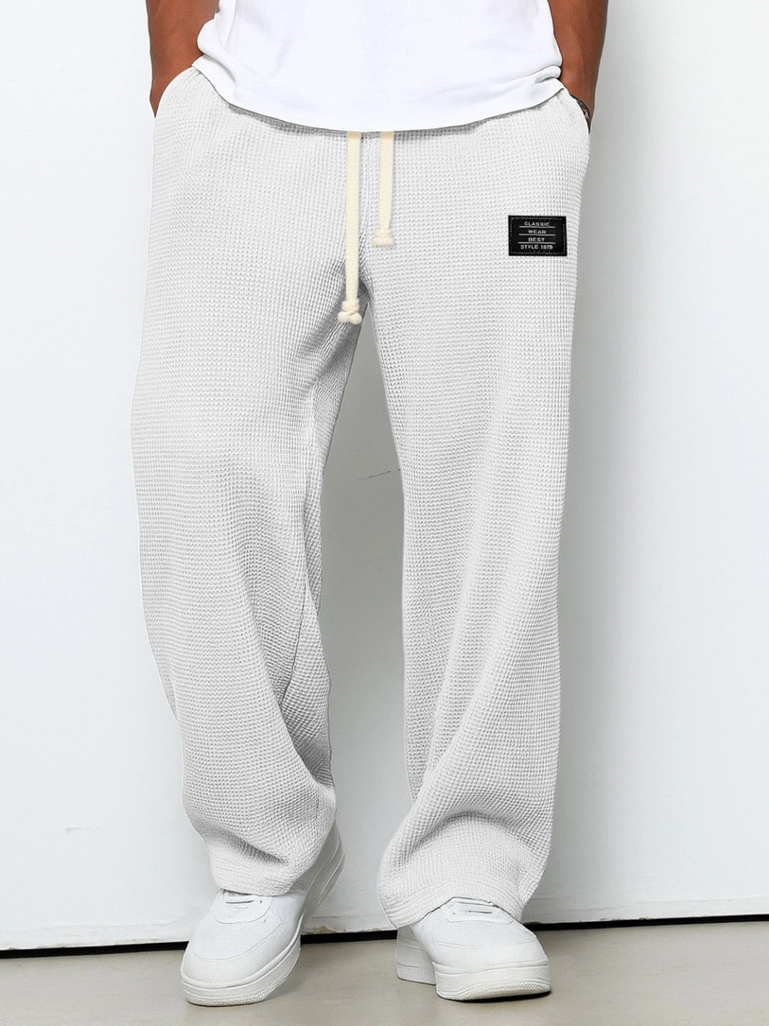 Men’s Waffle Knit Drawstring Sweatpants
