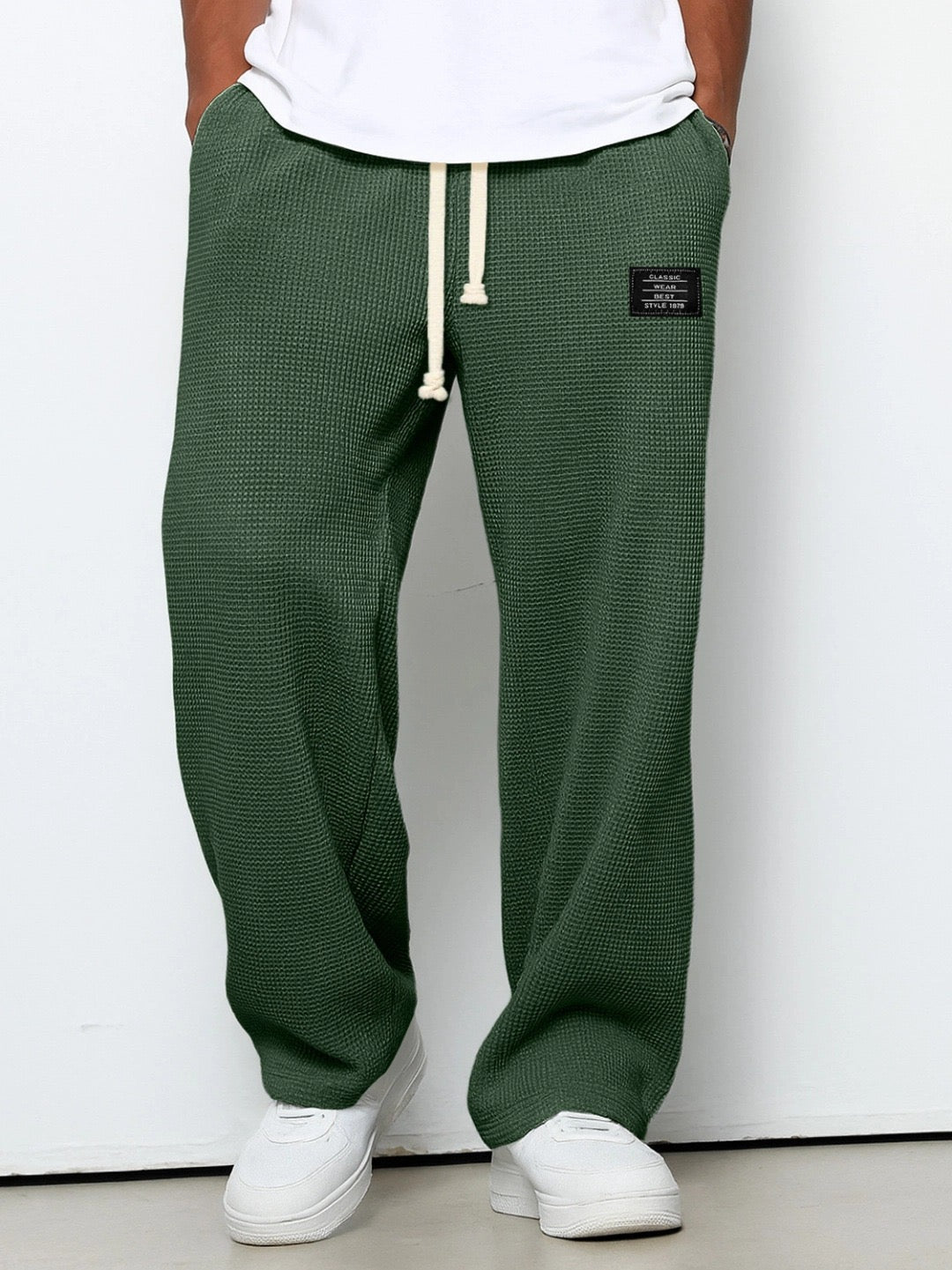 Men’s Waffle Knit Drawstring Sweatpants