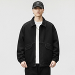 Men’s Zip Front Elastic Cuff Denim Jacket