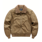 Men’s Zip Front Sherpa Collar Bomber Jacket