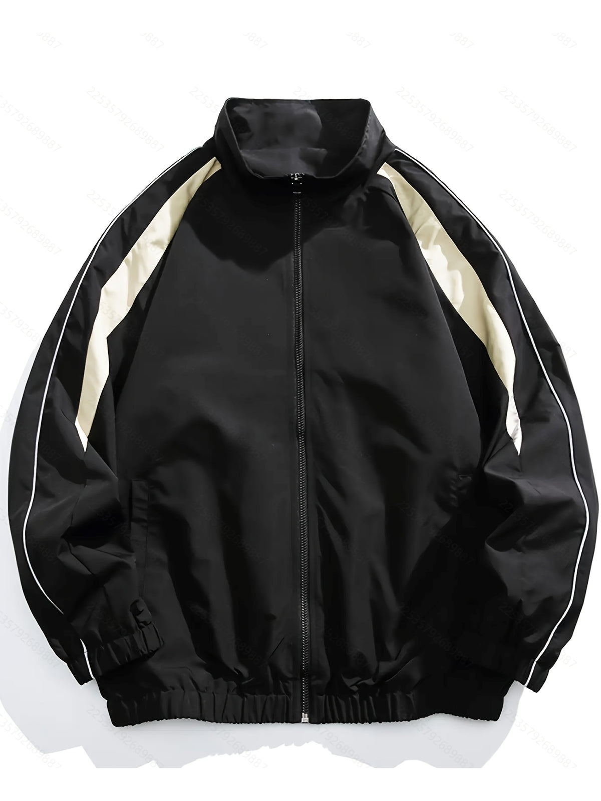 Men’s Zip Front Stand Collar Windbreaker Jacket