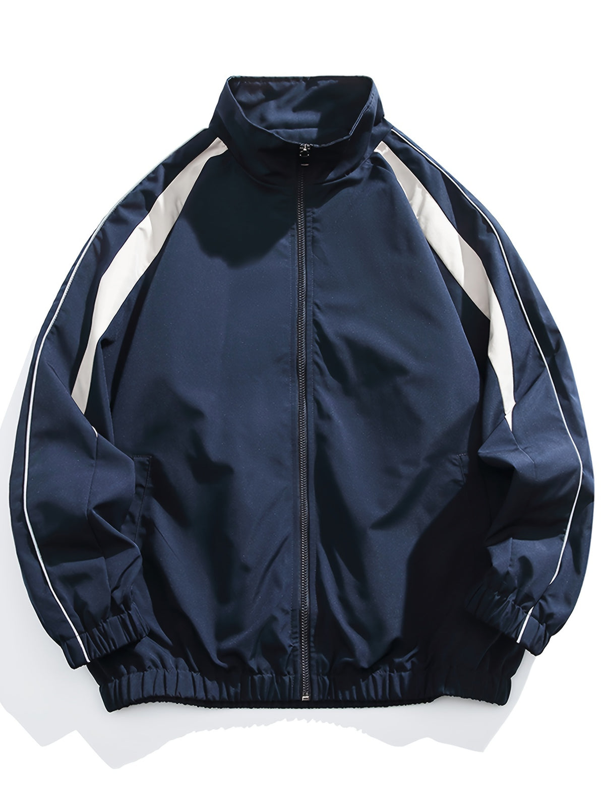 Men’s Zip Front Stand Collar Windbreaker Jacket