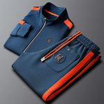 Men's Zip-Up Hoodie and Straight-Leg Pants 2 Piece Tracksuit Set