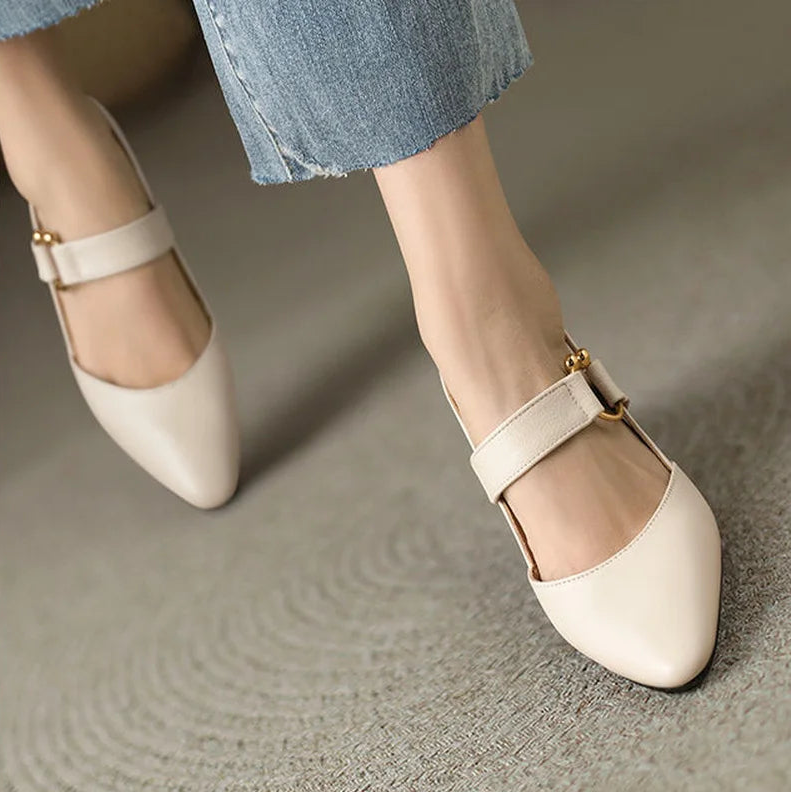 Women’s Closed-Toe Block Heel Slingback Shoes