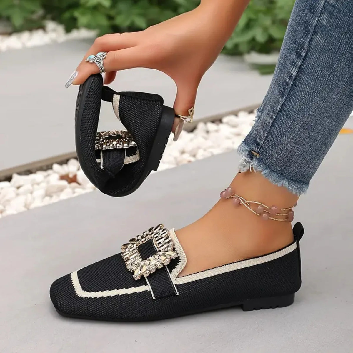 Women’s Closed-Toe Buckle Slip-On Loafers