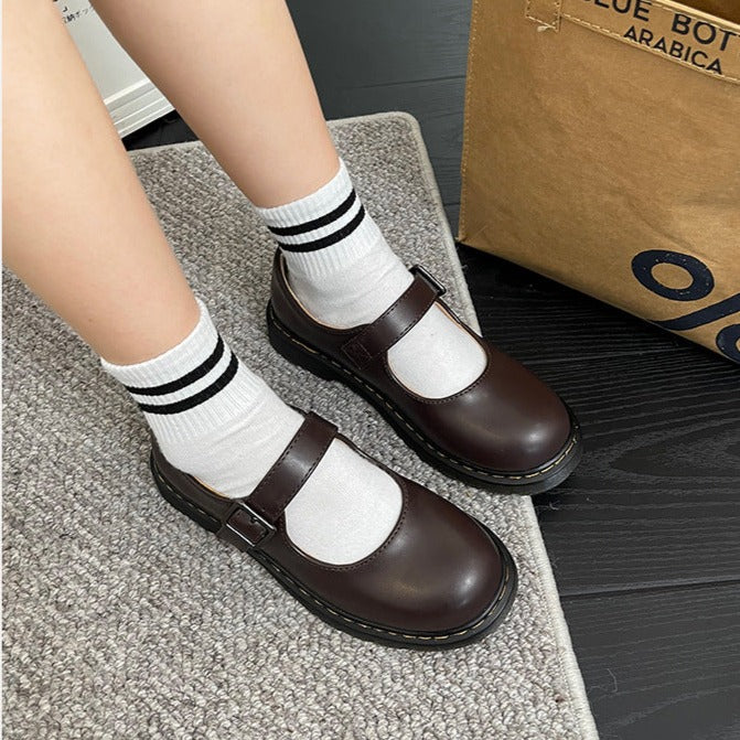 Women’s Closed-Toe Buckle Strap Mary Jane Shoes