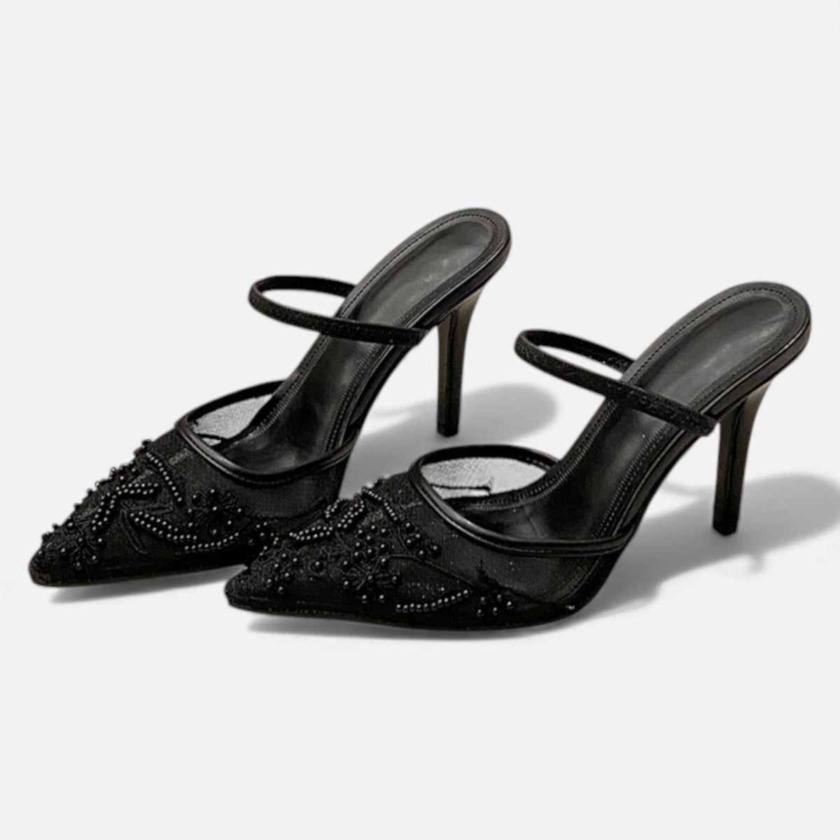 Women’s Closed-Toe Pointed Mule High Heel Shoes