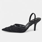 Women’s Closed-Toe Pointed Mule High Heel Shoes