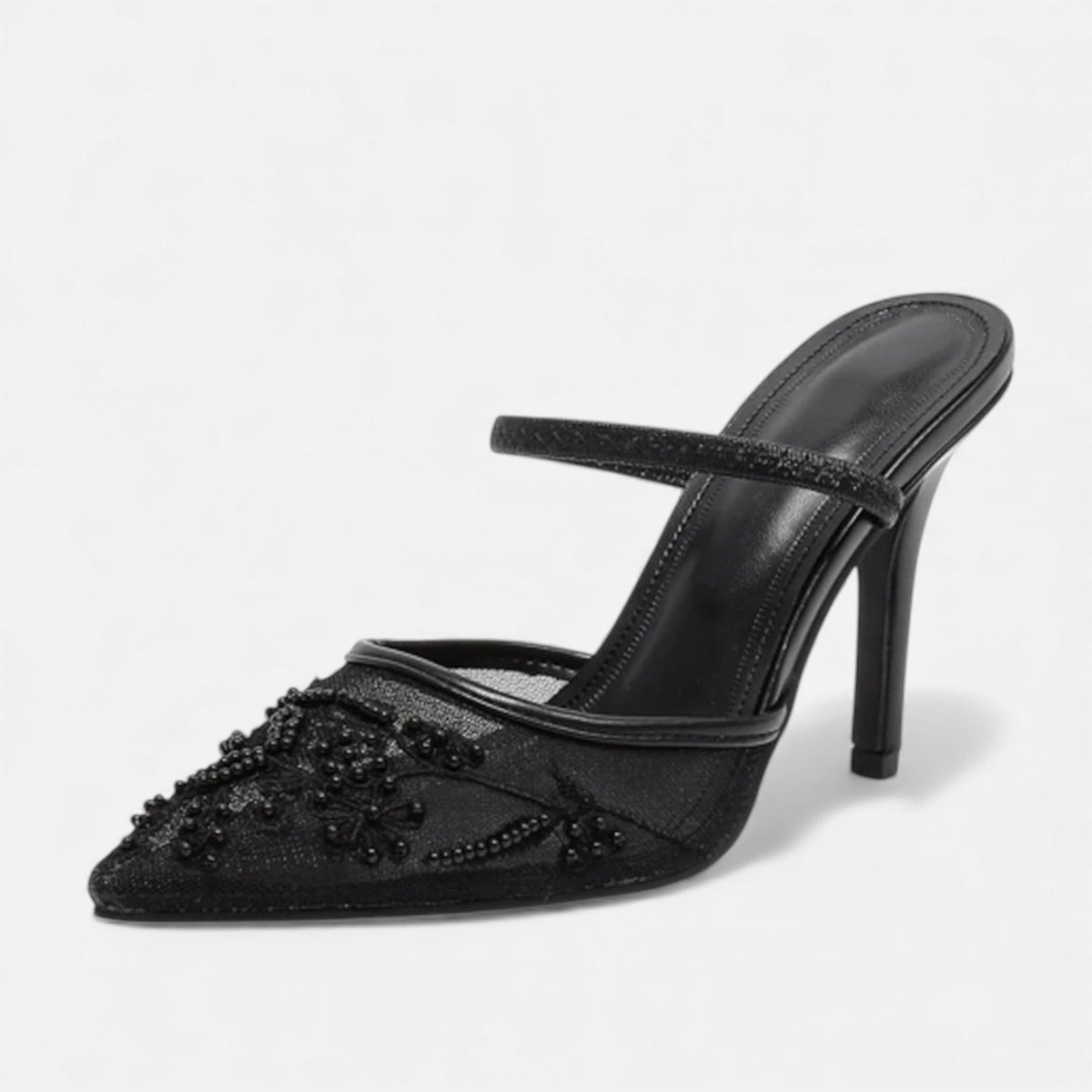 Women’s Closed-Toe Pointed Mule High Heel Shoes