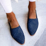 Women’s Closed-Toe Woven Slip-On Mule Loafers