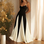 Women’s Contrast Panel Maxi Wedding Guest Dress