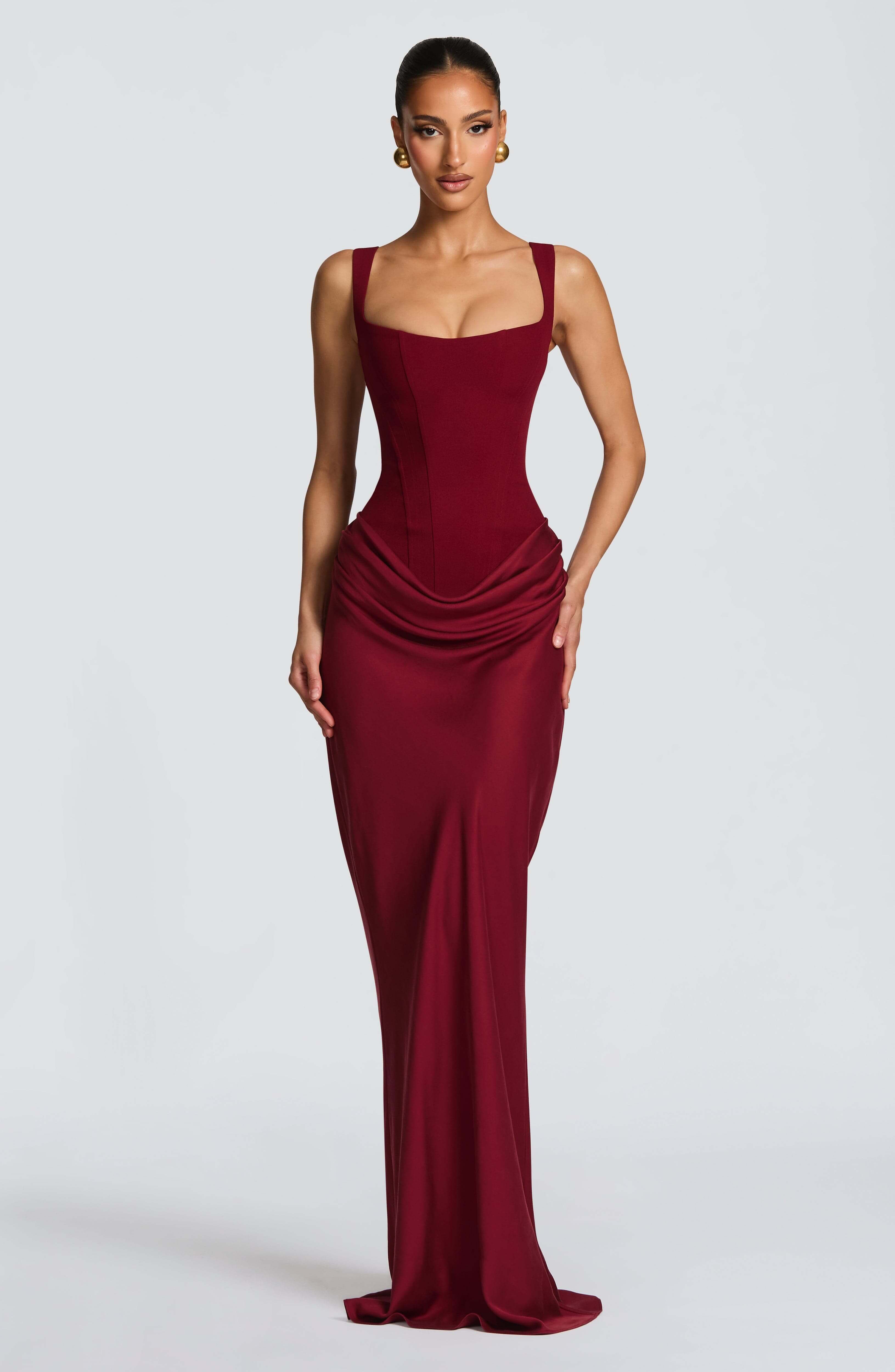 Women's Corset Maxi Wedding Guest Dress Marlow & Quinn Women's Corset Maxi Wedding Guest Dress Marlow & Quinn