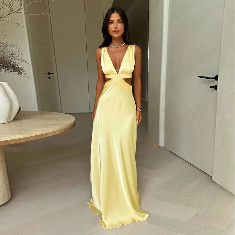 Women’s Cut-Out Maxi Wedding Guest Dress