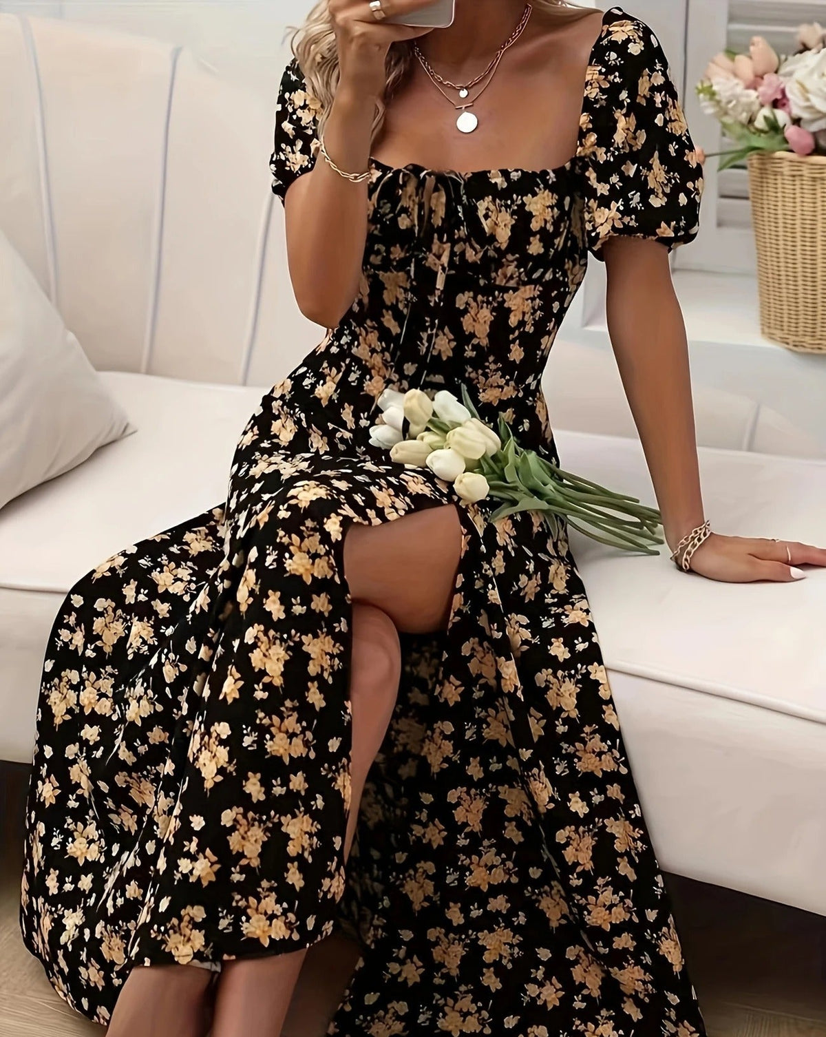 Women’s Floral Summer Midi Dress