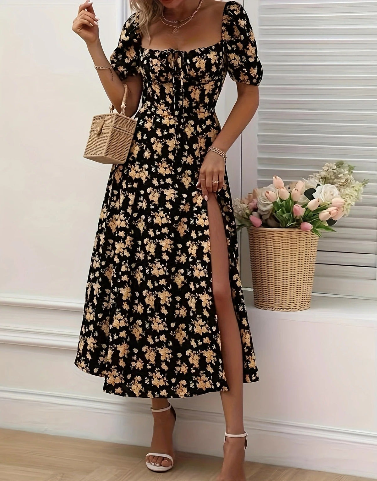 Women’s Floral Summer Midi Dress
