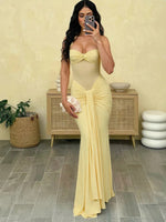 Women’s Halter Maxi Wedding Guest Dress