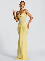Women’s Halter Maxi Wedding Guest Dress