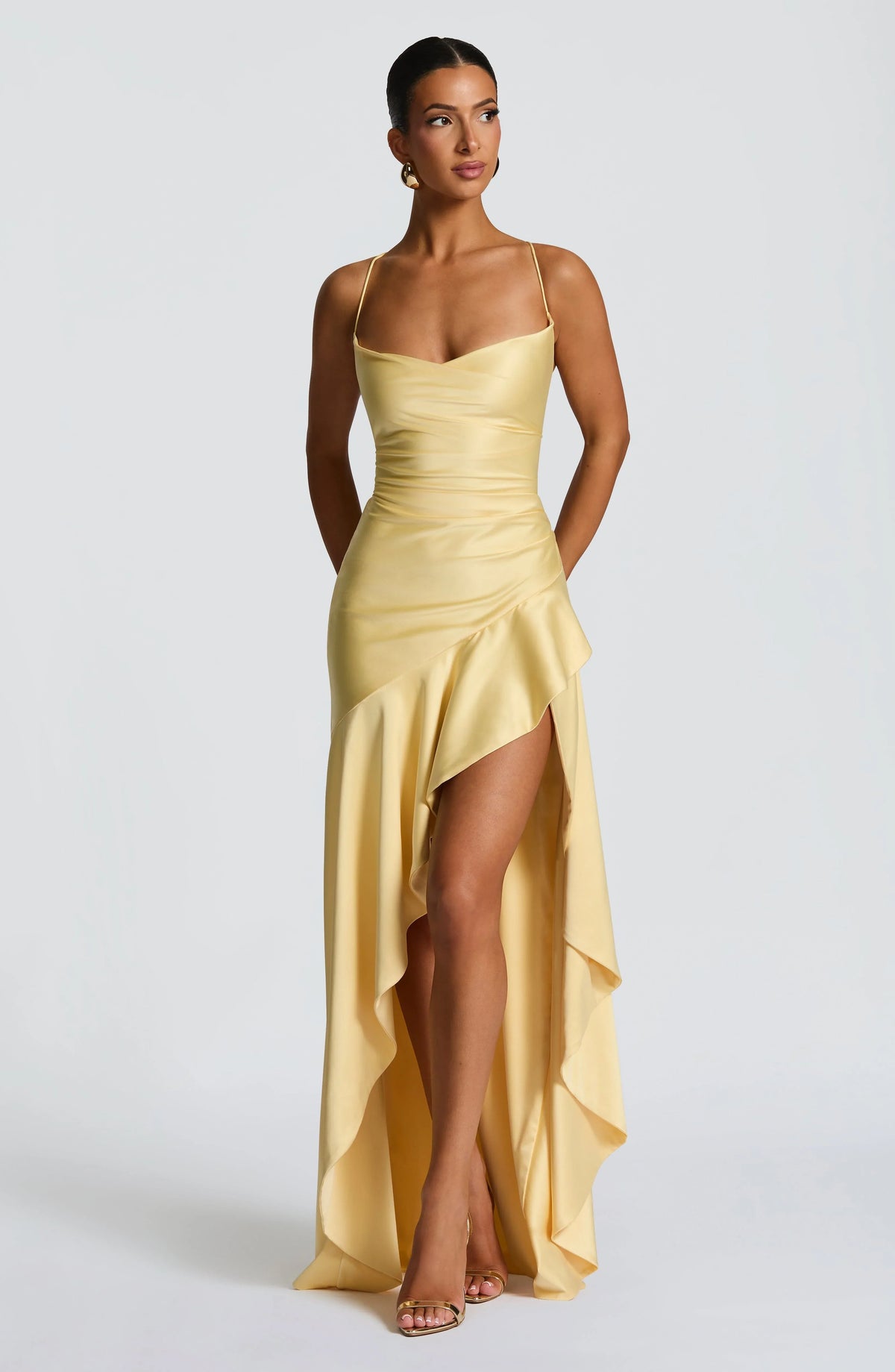 Women’s High Slit Maxi Wedding Guest Dress