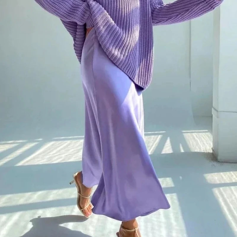 Women’s High Waisted Midi Skirt