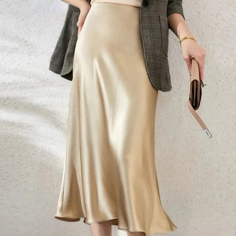 Women’s High Waisted Midi Skirt