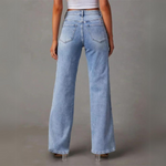 Women’s High Waisted Straight Leg Denim Jeans