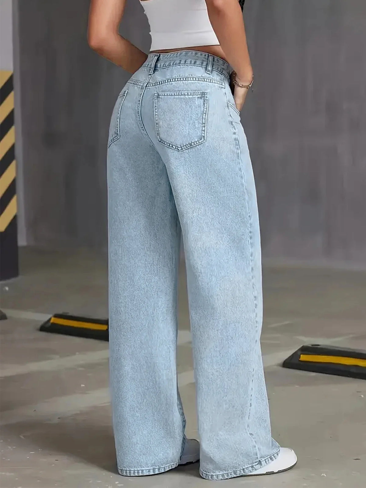 Women’s High Waisted Wide Leg Denim Jeans