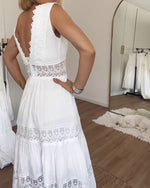 Women’s Lace V-Neck Maxi Wedding Guest Dress