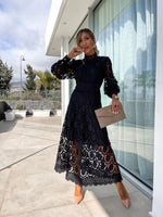 Women’s Long Sleeve Midi Wedding Guest Dress