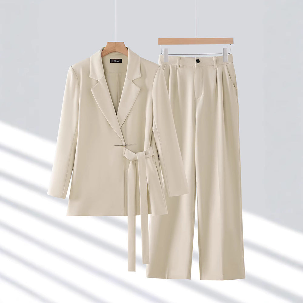 Women’s Notch Lapel Two Piece Blazer and Trouser Suit Set