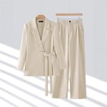 Women’s Notch Lapel Two Piece Blazer and Trouser Suit Set