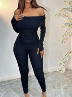 Women’s Off Shoulder Bodycon Jumpsuit