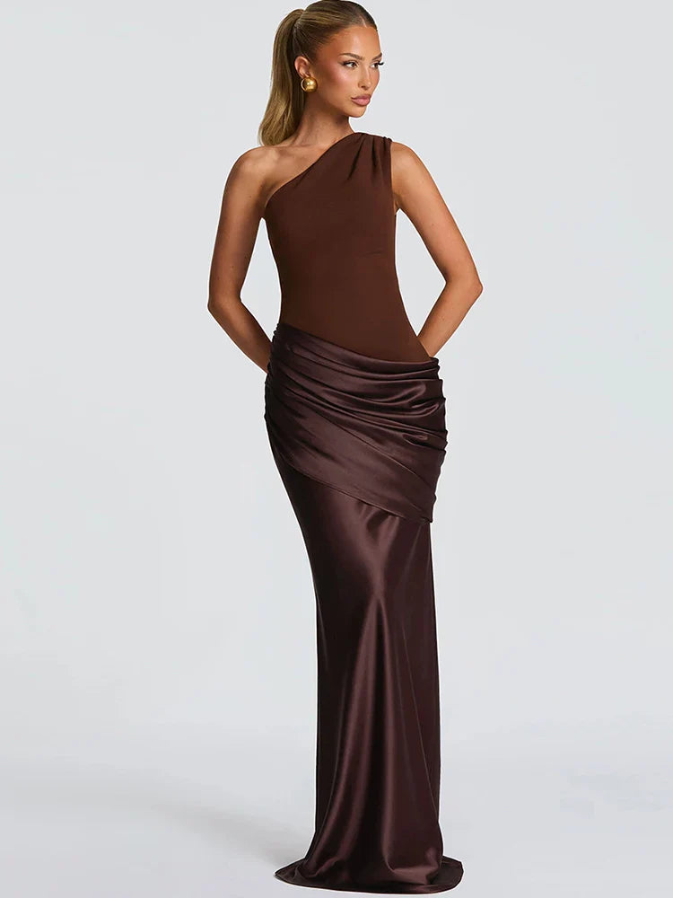 Women’s One Shoulder Maxi Wedding Guest Dress