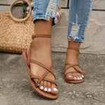 Women’s Open-Toe Ankle Strap Flat Sandals