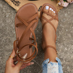 Women’s Open-Toe Ankle Strap Flat Sandals