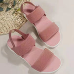 Women’s Open-Toe Elastic Strap Flat Sandals