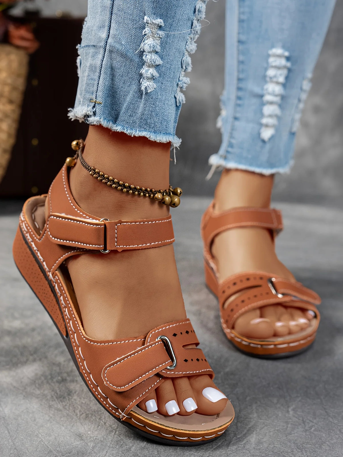 Women’s Open-Toe Platform Wedge Sandals
