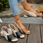 Women’s Open-Toe Slingback Heel Sandals