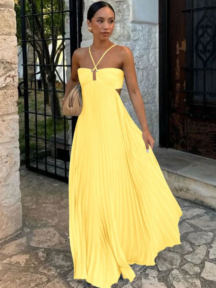 yellow maxi wedding guest dress Women’s Pleated - / M - Fashion Color:Fuchsia/Pink SUPER EASY Lilac Smokey 1x Women Dress colour: multi-leopard-print-short-sleeve-belted-wrap-midi-dress