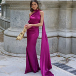 Women’s Scarf Neck Maxi Wedding Guest Dress