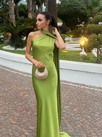 Women’s Scarf Neck Maxi Wedding Guest Dress