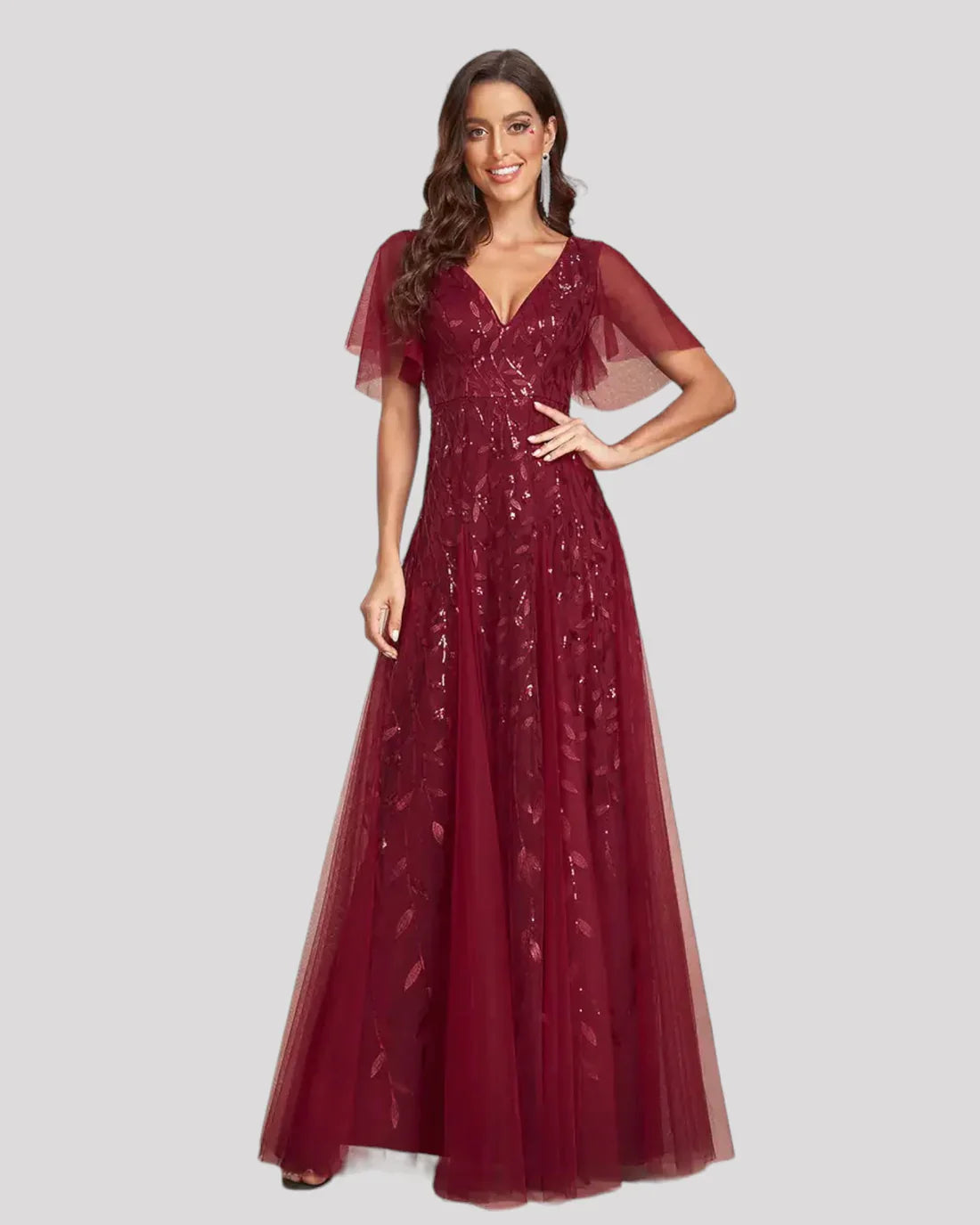 Women’s Sequin Maxi Wedding Guest Dress
